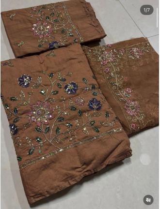 Chanderi tora suit 