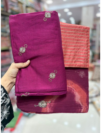 Chanderi cotton suit 