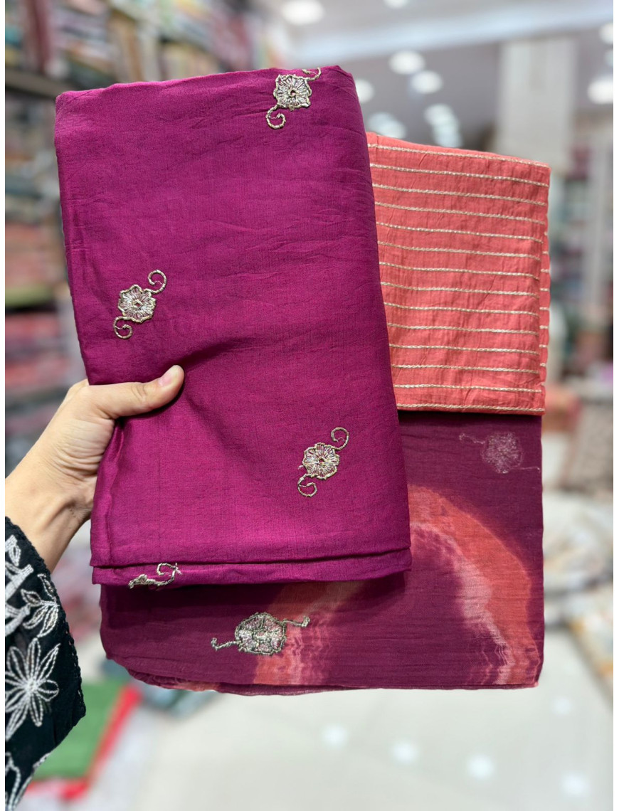 Chanderi cotton suit 