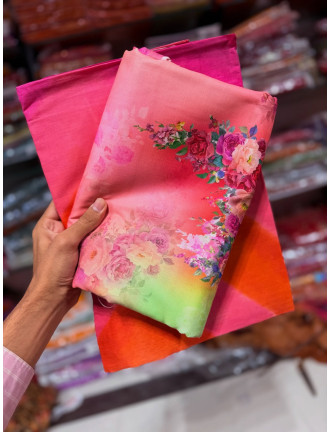 digital linen cotton suit