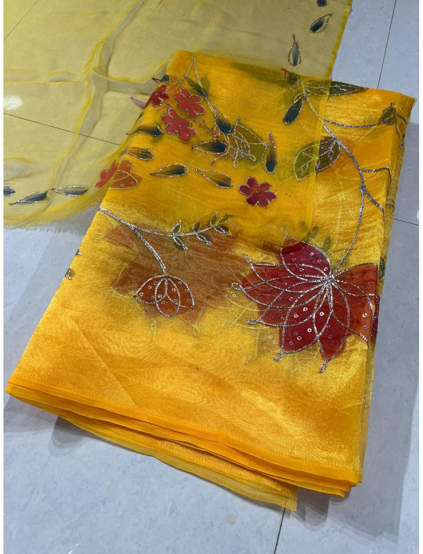 Organza painting suit